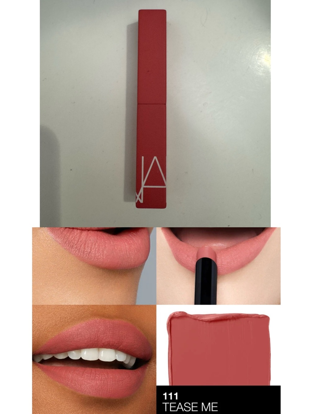 NARS Velvet Matte Lipstick — Tease Me 111 (Rose Brick)